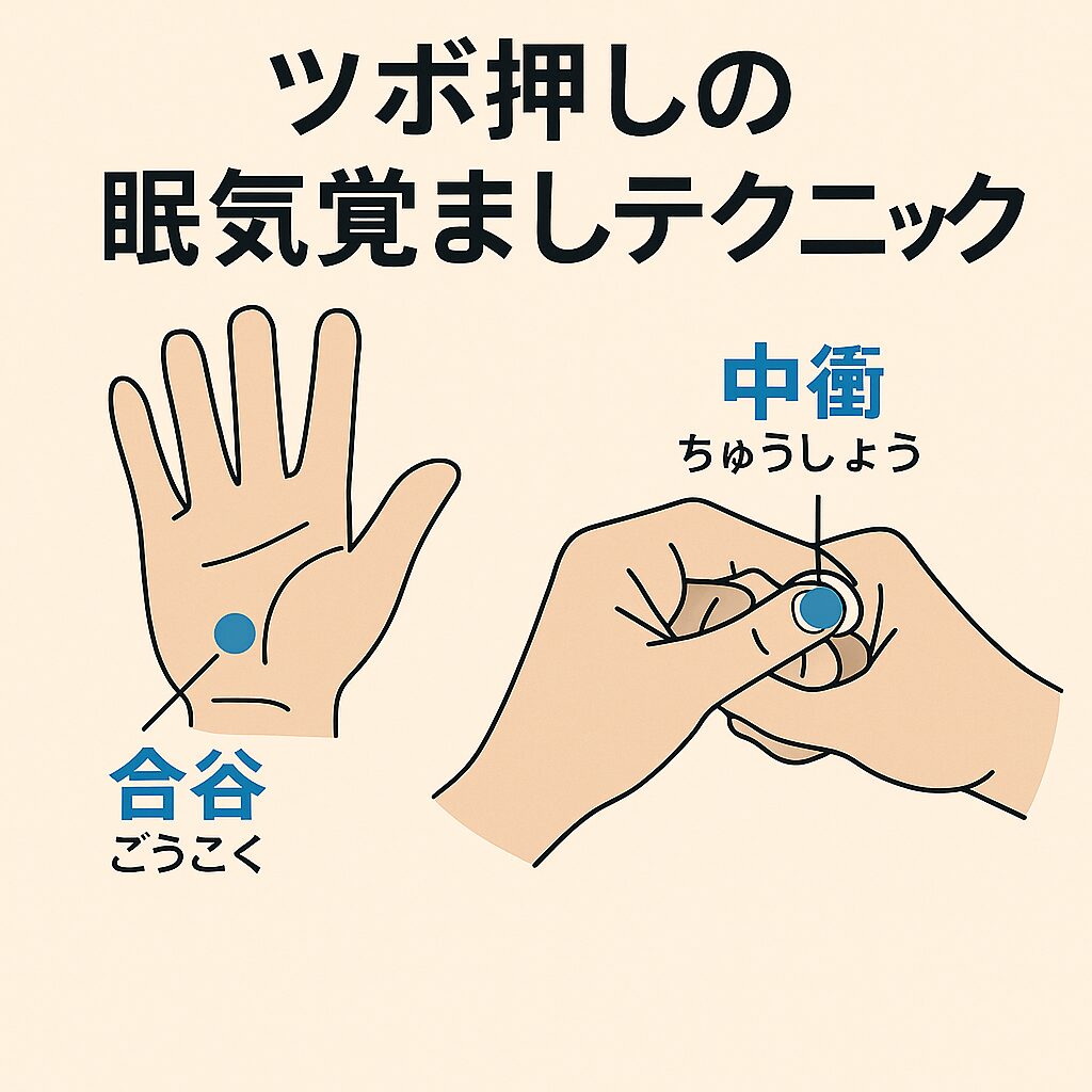眠気覚ましのツボ押しテクニック